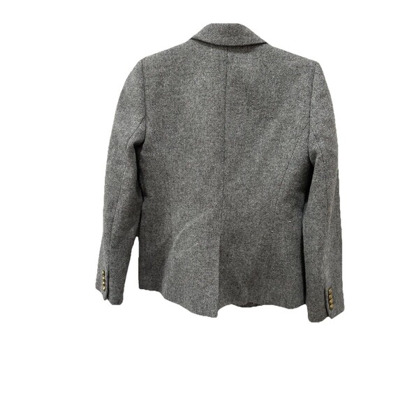 J. Crew Women Campbell Blazer Sz 2 Grey Tweed 100% Wool Jacket One Button Lined - Picture 5 of 10